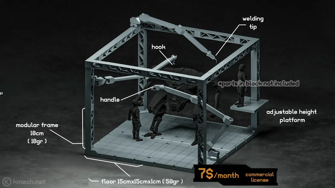 Mech Garage Hangar - Mô hình nhà chứa robot 1/18 lắp ghép - Image 1