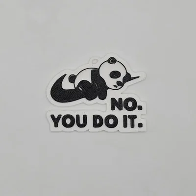 Móc khóa gấu Panda 'No. You do it.'