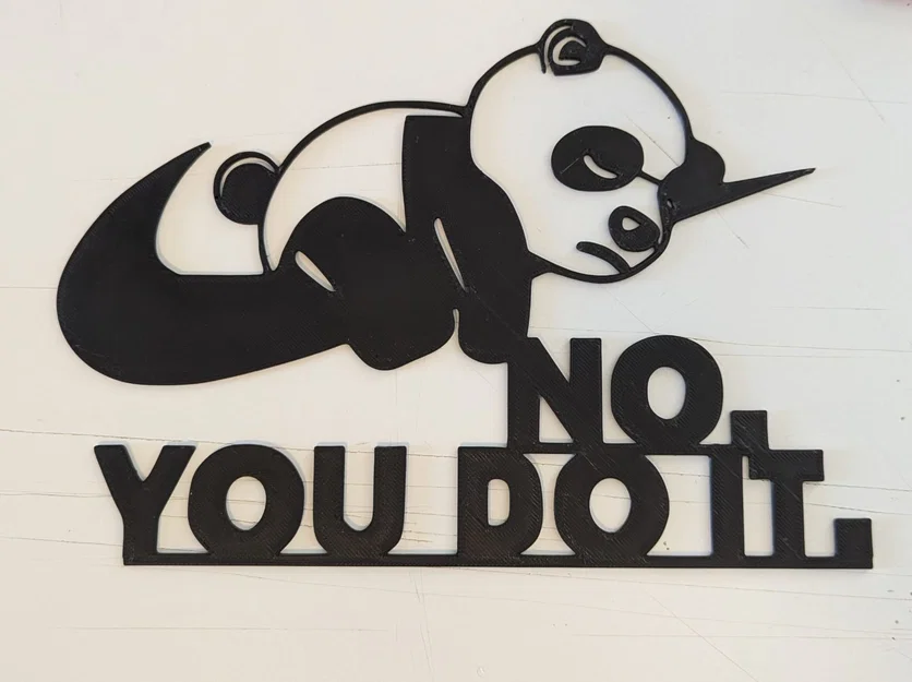 Mô hình trang trí tường gấu trúc Panda lười biếng (No, You Do It) - Image 1