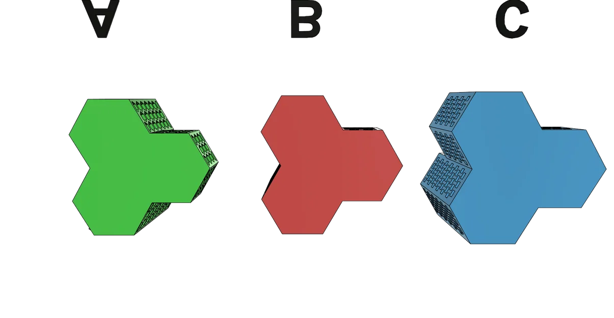 Bộ khay đựng bút 3D hình lục giác đa năng in không cần support - Image 8
