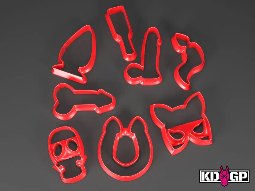 Bộ khuôn cắt bánh quy chủ đề người lớn (NSFW/BDSM) - In 3D - Image 1