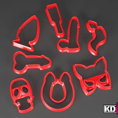Bộ khuôn cắt bánh quy chủ đề người lớn (NSFW/BDSM) - In 3D