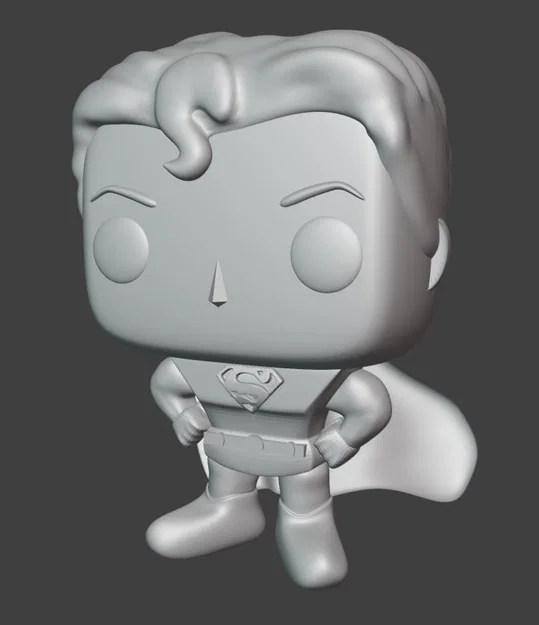 Mô hình 3D Superman phong cách Funko dễ thương - Image 1