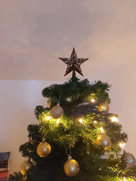 Ngôi sao trang trí đỉnh cây thông Noel kiểu Low Poly - Image 2