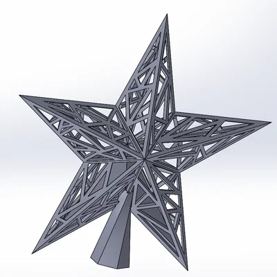 Ngôi sao trang trí đỉnh cây thông Noel kiểu Low Poly
