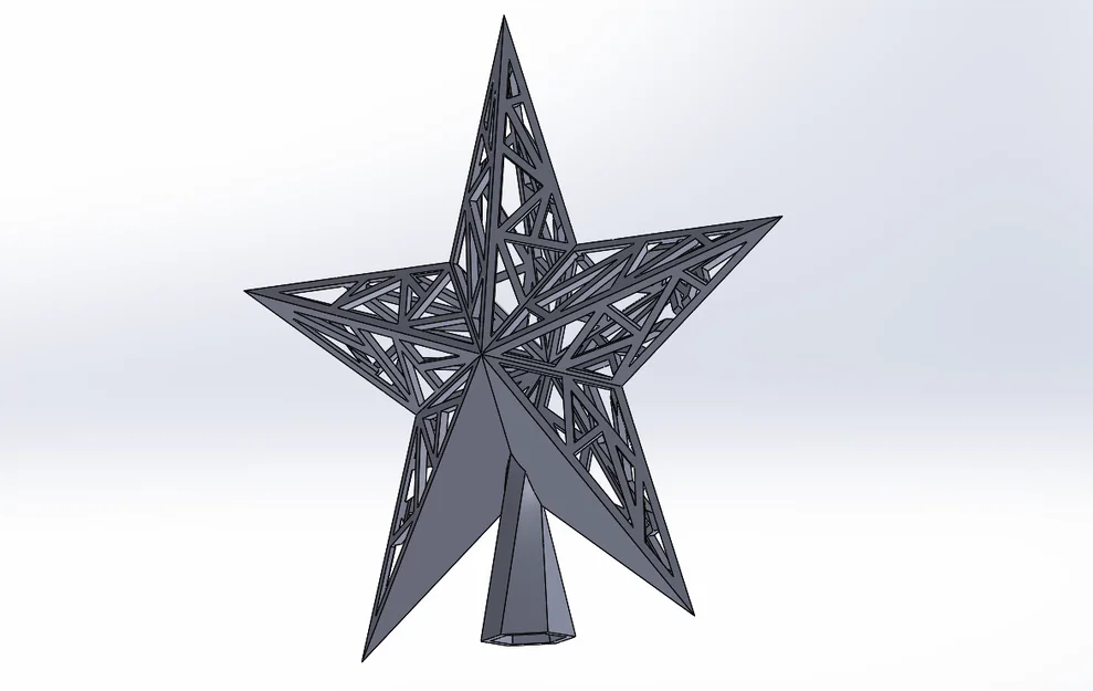 Ngôi sao trang trí đỉnh cây thông Noel kiểu Low Poly - Image 4