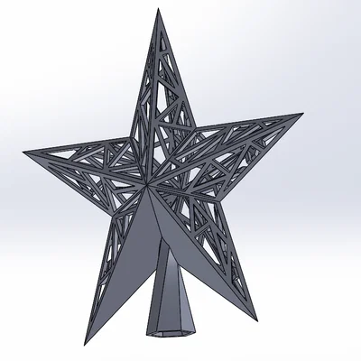 Ngôi sao trang trí đỉnh cây thông Noel kiểu Low Poly