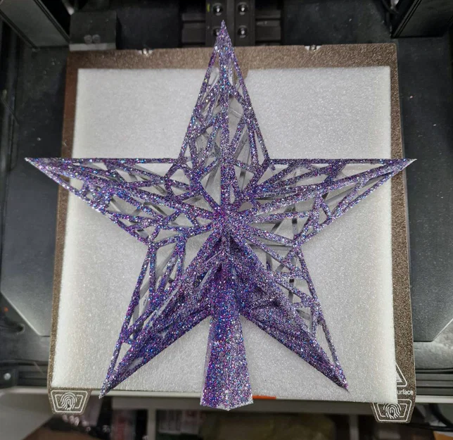 Ngôi sao trang trí đỉnh cây thông Noel Low Poly - Bản remix dễ in - Image 5