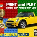 Mô hình xe bán tải LEGO Mini Cooper 3D độc đáo cho máy in - Thumbnail 1