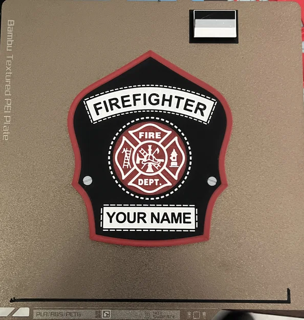 Khiên Mũ Bảo Hiểm Lính Cứu Hỏa - Có Thể Chỉnh Sửa - Image 1