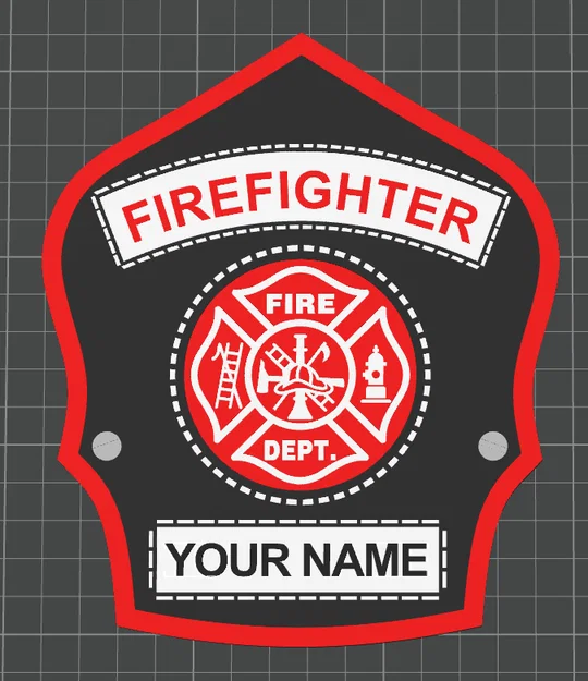 Khiên Mũ Bảo Hiểm Lính Cứu Hỏa - Có Thể Chỉnh Sửa - Image 2