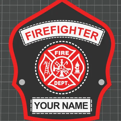 Khiên Mũ Bảo Hiểm Lính Cứu Hỏa - Có Thể Chỉnh Sửa