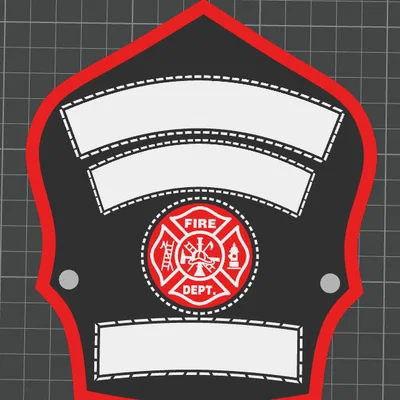 Khiên Mũ Bảo Hiểm Lính Cứu Hỏa - Có Thể Chỉnh Sửa