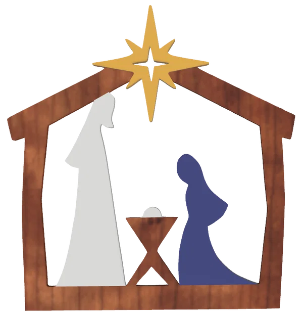 Tiểu cảnh Giáng sinh tối giản (Minimalist Nativity Scene) - Image 1
