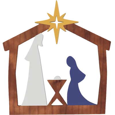 Tiểu cảnh Giáng sinh tối giản (Minimalist Nativity Scene)
