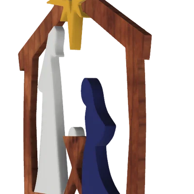 Tiểu cảnh Giáng sinh tối giản (Minimalist Nativity Scene)