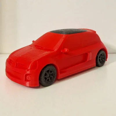 Mô hình xe Renault Clio RS Kit Card in 3D đẹp mắt