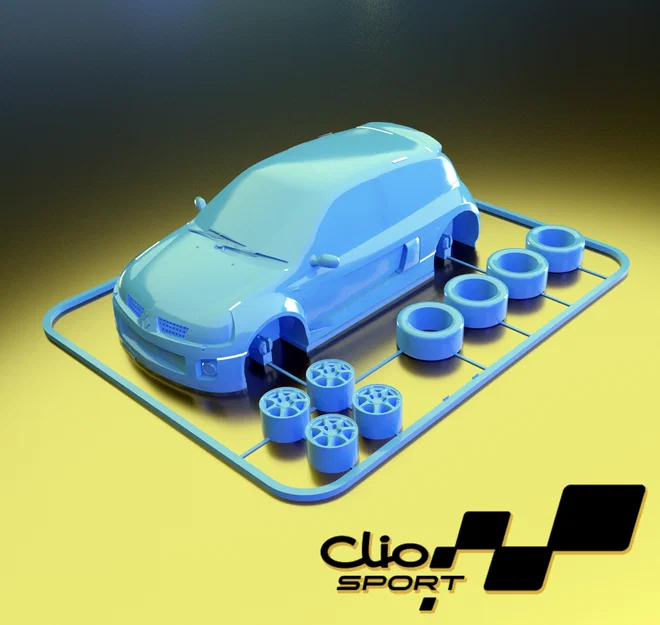 Mô hình xe Renault Clio RS Kit Card in 3D đẹp mắt - Image 5