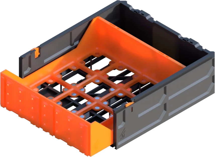 GEN2 2x1 Decor Gridfinity Magnet Double Drawer - STANDARD - Image 1