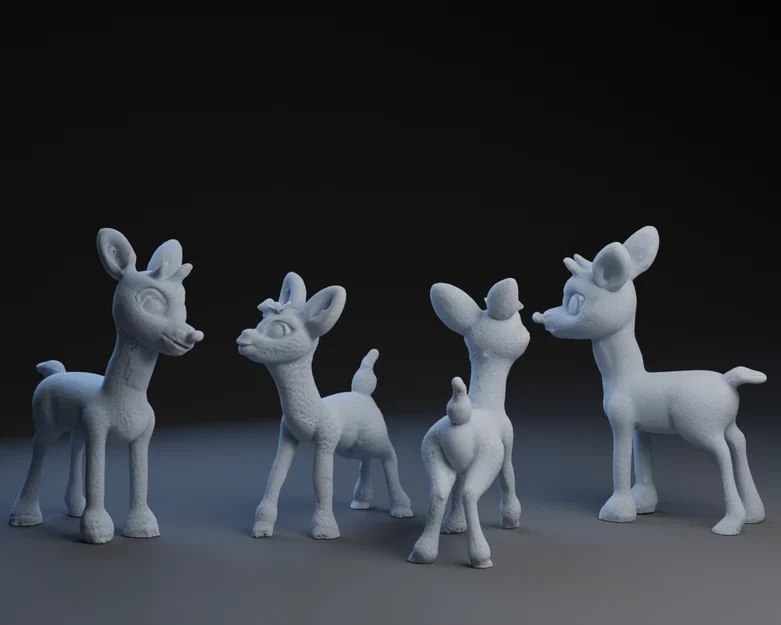 Mô hình 3D Rudolph và Clarice: Tuần lộc Giáng sinh đáng yêu cho bạn - Image 1