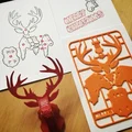 Mô hình tuần lộc lắp ráp trang trí cây thông Giáng sinh (Reindeer build card) - Thumbnail 1