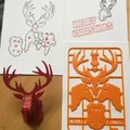 Mô hình tuần lộc lắp ráp trang trí cây thông Giáng sinh (Reindeer build card) - Thumbnail 3