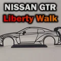 Mô hình khung xe NISSAN GTR Liberty Walk trang trí để bàn - Thumbnail 1