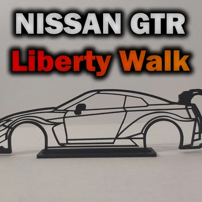 Mô hình khung xe NISSAN GTR Liberty Walk trang trí để bàn