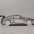 Mô hình khung xe NISSAN GTR Liberty Walk trang trí để bàn - Thumbnail 2