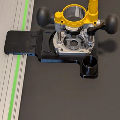 Bộ trượt máy phay Dewalt Trim Router cho thanh ray Festool kèm hút bụi