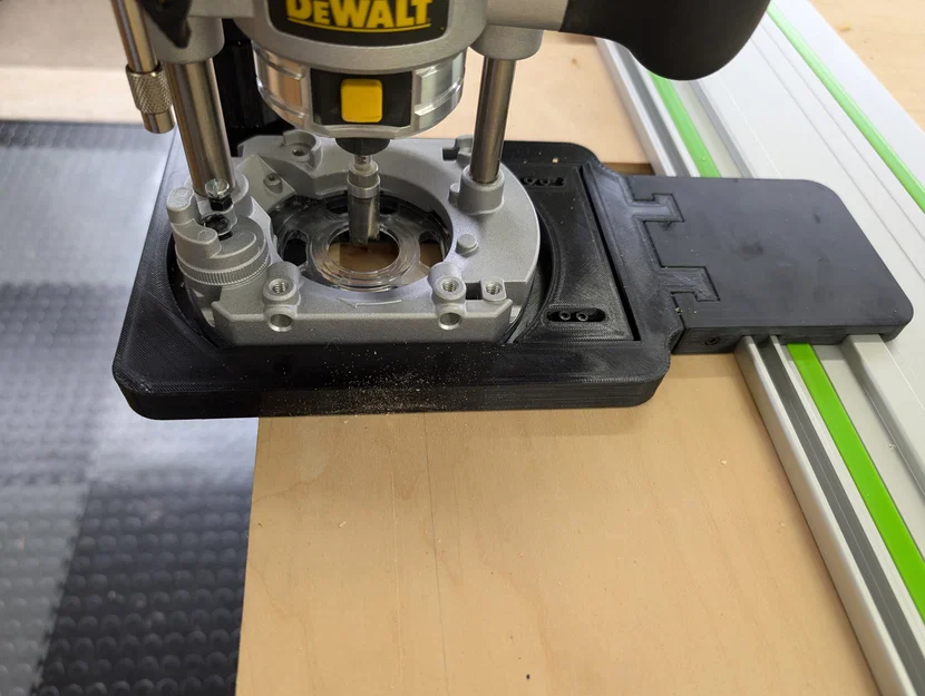 Bộ trượt máy phay Dewalt Trim Router cho thanh ray Festool kèm hút bụi - Image 9