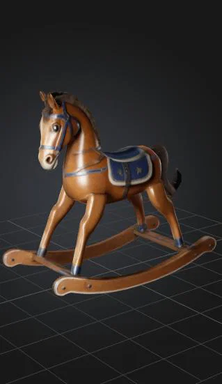 Mô hình ngựa gỗ bập bênh trang trí cổ điển cho không gian sống - Image 1