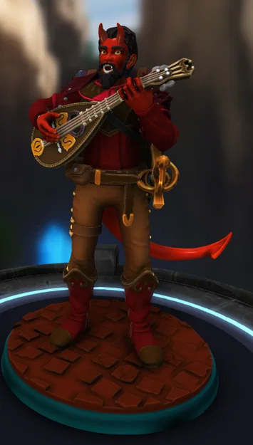 Mô hình 3D Tiefling Bard cho game Tabletop RPG - Image 1