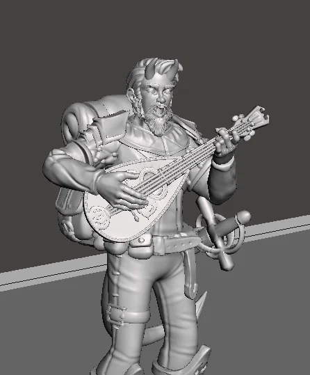 Mô hình 3D Tiefling Bard cho game Tabletop RPG - Image 2