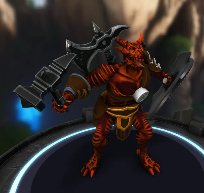 Mô hình Red Dragonborn Barbarian in 3D cực ngầu cho game RPG - Image 1