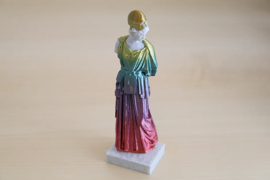 Mô hình 3D tượng nữ thần Athena cổ điển (Marble Athena Statue) - Image 4