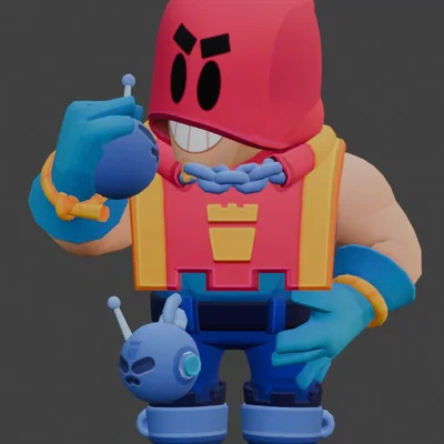 Mô hình 3D nhân vật Grom từ Brawl Stars - File in STL chất lượng cao