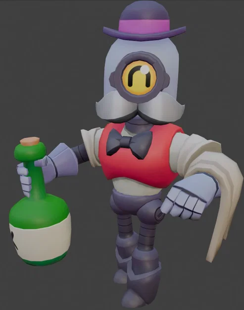 Mô hình 3D Barley - Robot pha chế từ Brawl Stars cực chất - Image 1