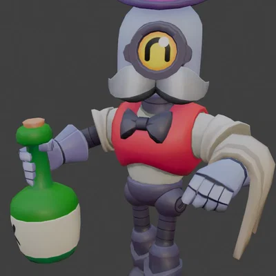 Mô hình 3D Barley - Robot pha chế từ Brawl Stars cực chất