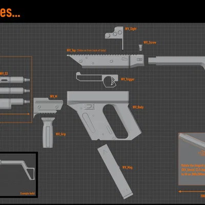WMP VECTOR - Tay cầm súng Wiimote phiên bản KRISS Vector