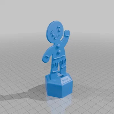 Cúp Chiến Thắng Hình Người Bánh Gừng (Gingerbread Man) In 3D