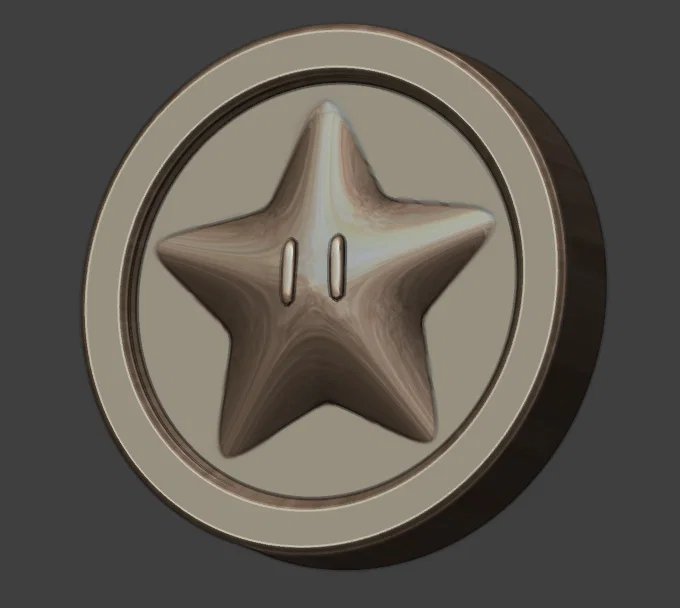 Mô hình đồng xu Super Mario Star Coin in 3D cực đẹp - Image 1