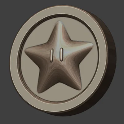 Mô hình đồng xu Super Mario Star Coin in 3D cực đẹp