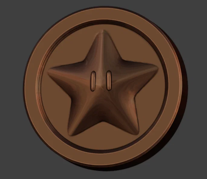 Mô hình đồng xu Super Mario Star Coin in 3D cực đẹp - Image 2