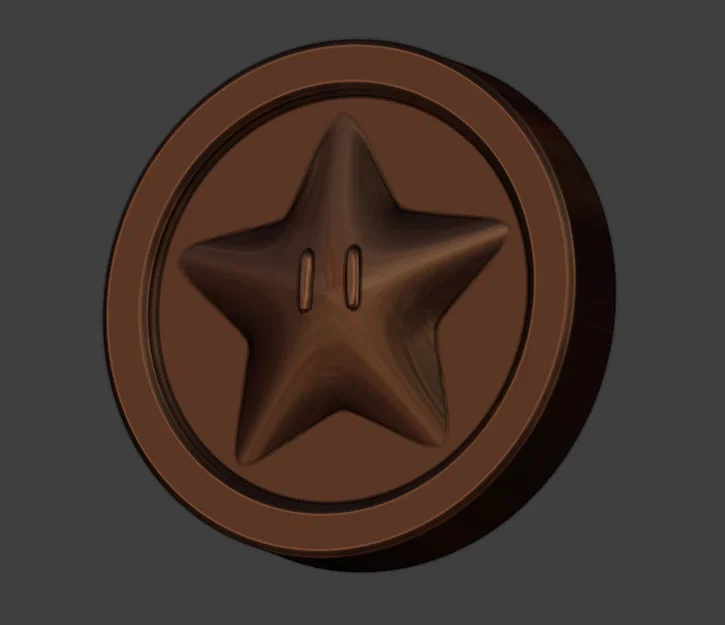 Mô hình đồng xu Super Mario Star Coin in 3D cực đẹp - Image 3