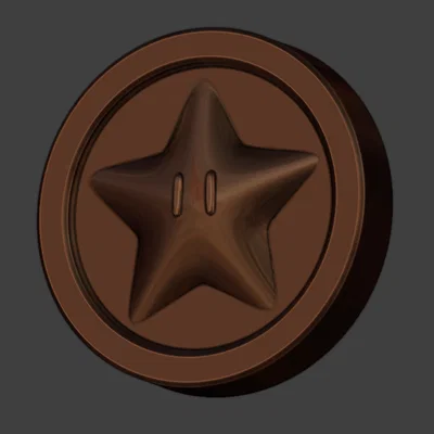 Mô hình đồng xu Super Mario Star Coin in 3D cực đẹp