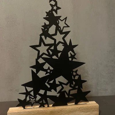 Cây thông Noel bằng ngôi sao (Sternebaum) trang trí 3D độc đáo