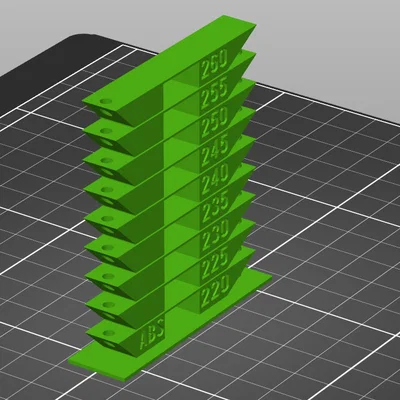 Các mẫu Temperature Tower kèm gcode sẵn sàng cho ABS, TPU, PLA, ASA, PETG