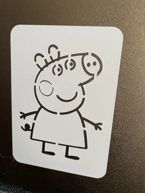 Peppa Pig - Khuôn stencil để vẽ và tô màu - Image 1
