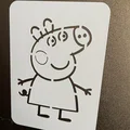 Peppa Pig - Khuôn stencil để vẽ và tô màu - Thumbnail 1